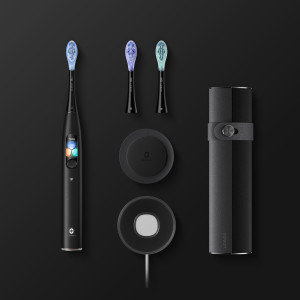 Oclean X Ultra Set Black puzdro a sonická kefka, čierna