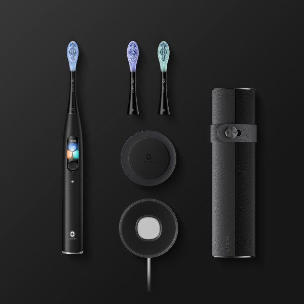Oclean X Ultra Set Black puzdro a sonická kefka, čierna