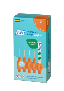 TePe Original medzizubné kefky z bioplastov 0,45 mm, oranžové, 25 ks