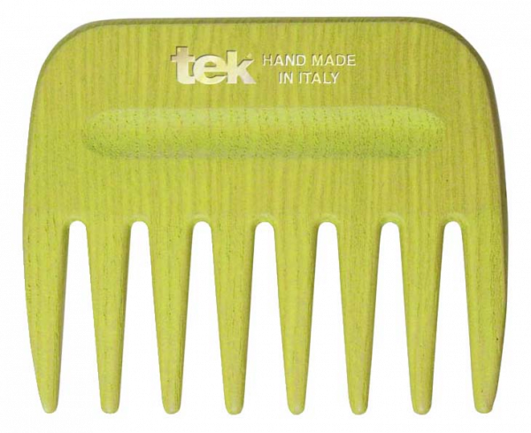 Tek AFRO COMB hrebeň so širokými zubami - žltozelený
