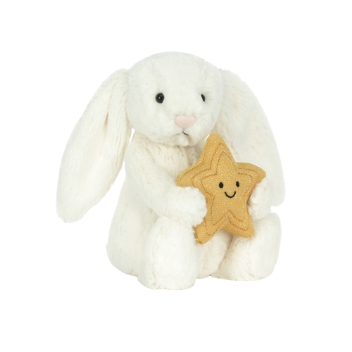 Jellycat krémový zajačik s hviezdou