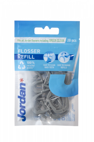 Jordan Green Clean Flosser náhradné luky s niťou pre medzizubné čistenie, 20 ks