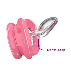 Dentistar Day & Night Soother, denný a nočný cumlík, od 14 mesiacov, ružový