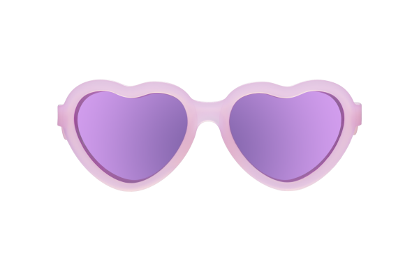 BABIATORS Polarized Hearts Frosted Pink, polarizačné zrkadlové slnečné okuliare, ružové, 0-2 rokov