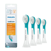 Philips Sonicare for Kids Mini HX6034/33 Kompaktná veľkosť hlavice sonickej kefky pre deti od 3 rokov, 4 ks